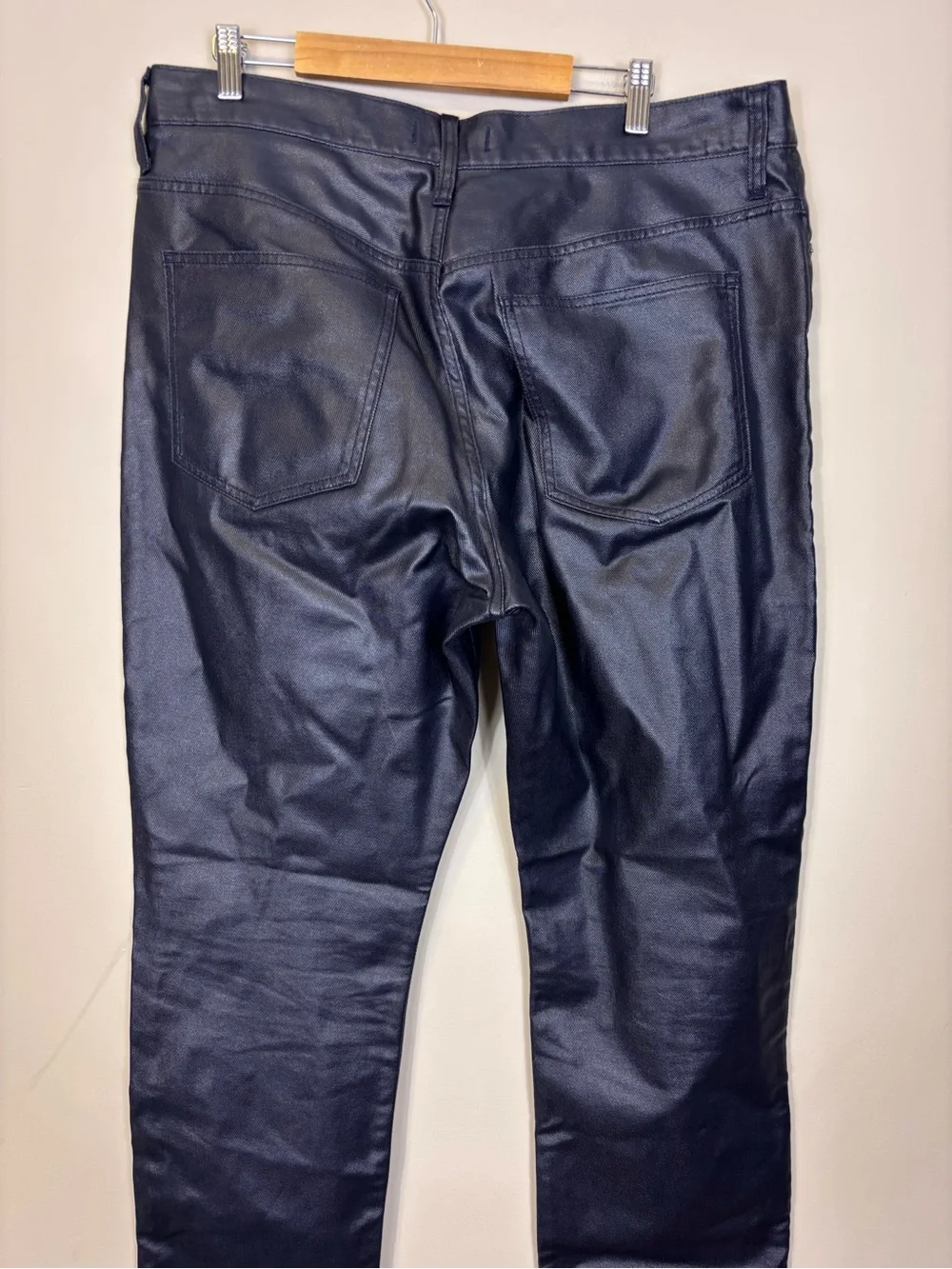 Madewell Women’s 90’s Straight Coated Navy Iridescent Jeans 33